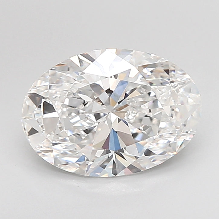 3.52 Carat Oval Shaped, Ideal Cut, D Color, VVS2 Clarity, IGI Certified Lab Grown Diamond