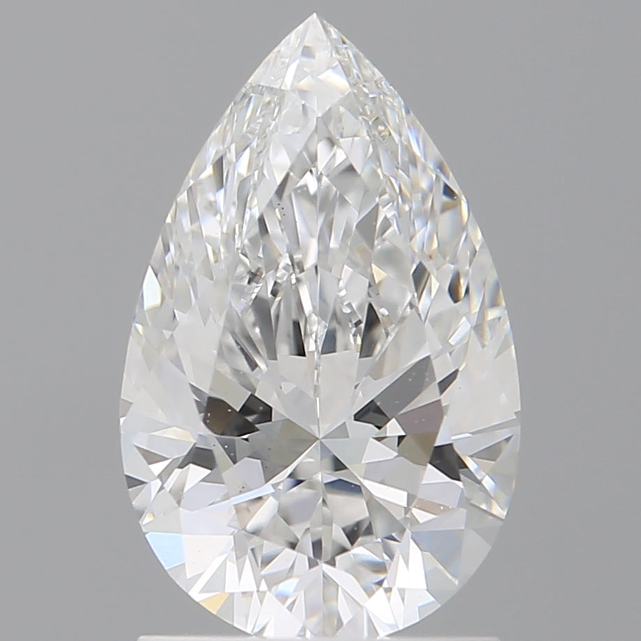 1.60 Carat Pear Shaped, Ideal Cut, E Color, VVS2 Clarity, IGI Certified Lab Grown Diamond