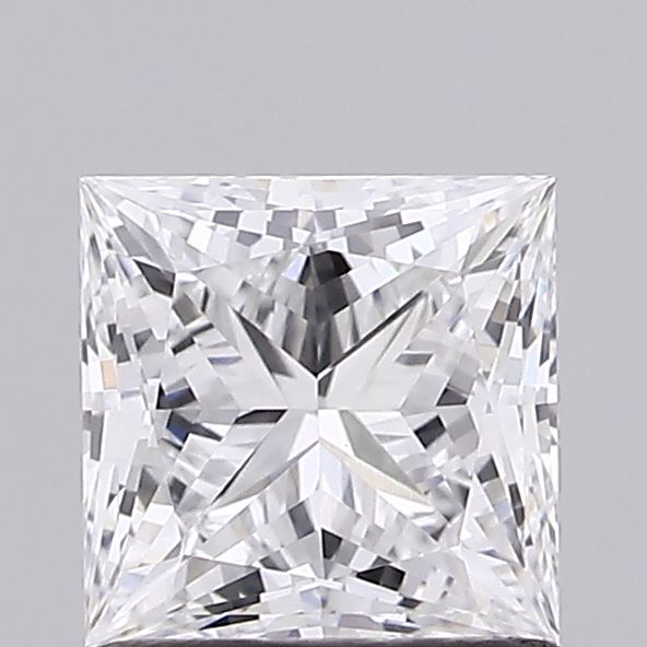 1.04 Carat Princess Shaped, Ideal Cut, D Color, VVS2 Clarity, IGI Certified Lab Grown Diamond