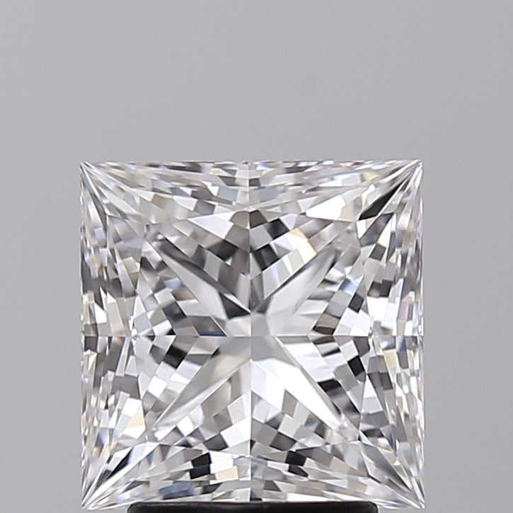 3.25 Carat Princess Shaped, Ideal Cut, E Color, VVS2 Clarity, IGI Certified Lab Grown Diamond