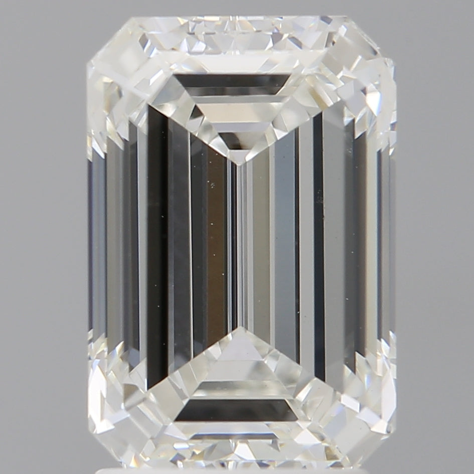 2.99 Carat Emerald Shaped, Ideal Cut, F Color, VVS2 Clarity, IGI Certified Lab Grown Diamond