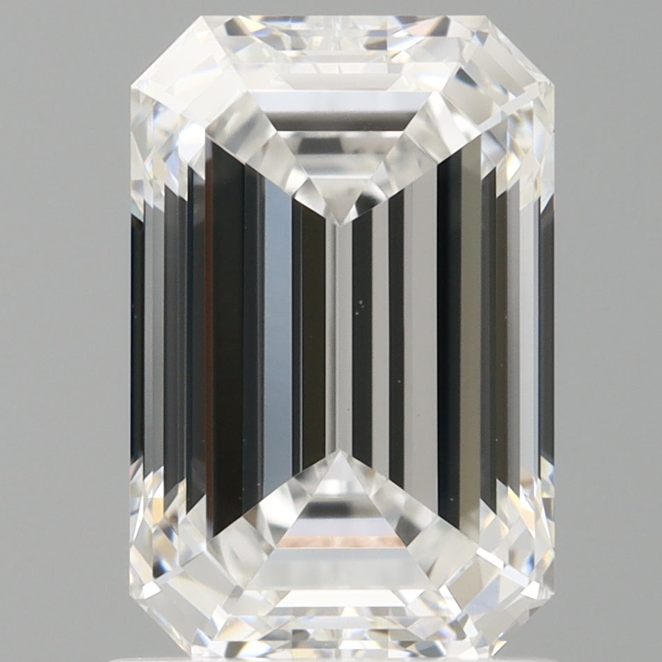 1.60 Carat Emerald Shaped, Ideal Cut, E Color, VVS2 Clarity, IGI Certified Lab Grown Diamond