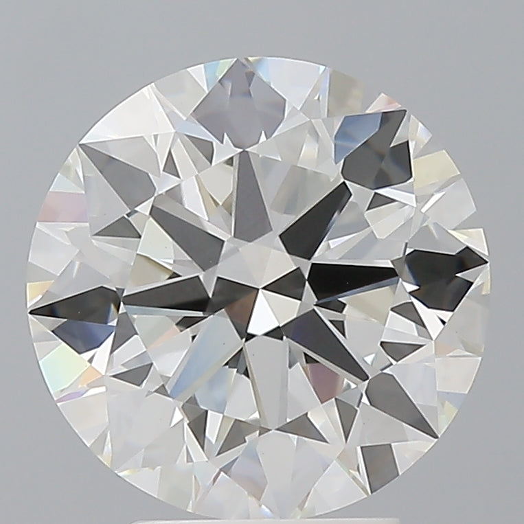 4.09 Carat Round Shaped, Ideal Cut, F Color, VVS2 Clarity, IGI Certified Lab Grown Diamond