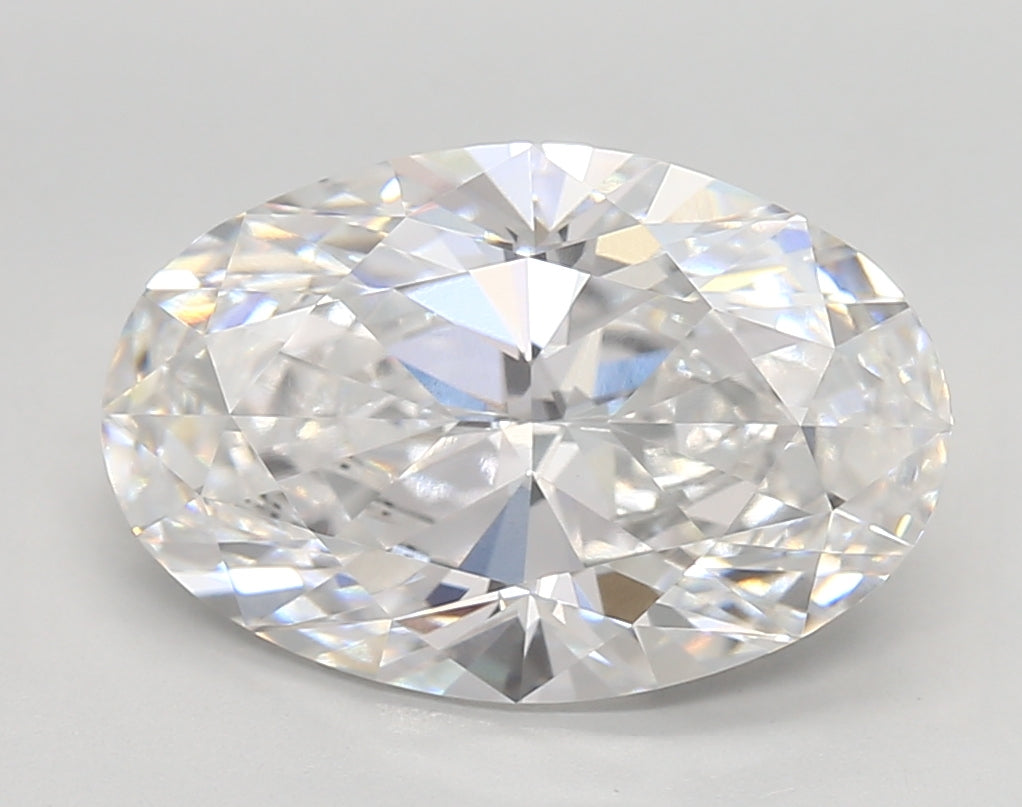 4.35 Carat Oval Shaped, Very Good Cut, D Color, VVS2 Clarity, IGI Certified Lab Grown Diamond