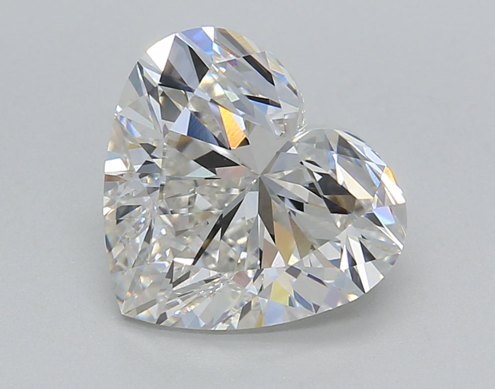 3.00 Carat Heart Shaped, Ideal Cut, F Color, VVS1 Clarity, IGI Certified Lab Grown Diamond