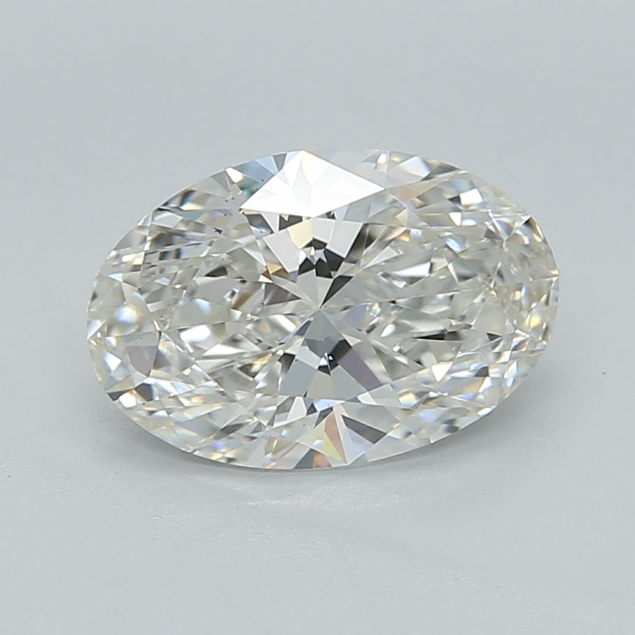 2.02 Carat Oval Shaped, Ideal Cut, G Color, VS2 Clarity, IGI Certified Lab Grown Diamond