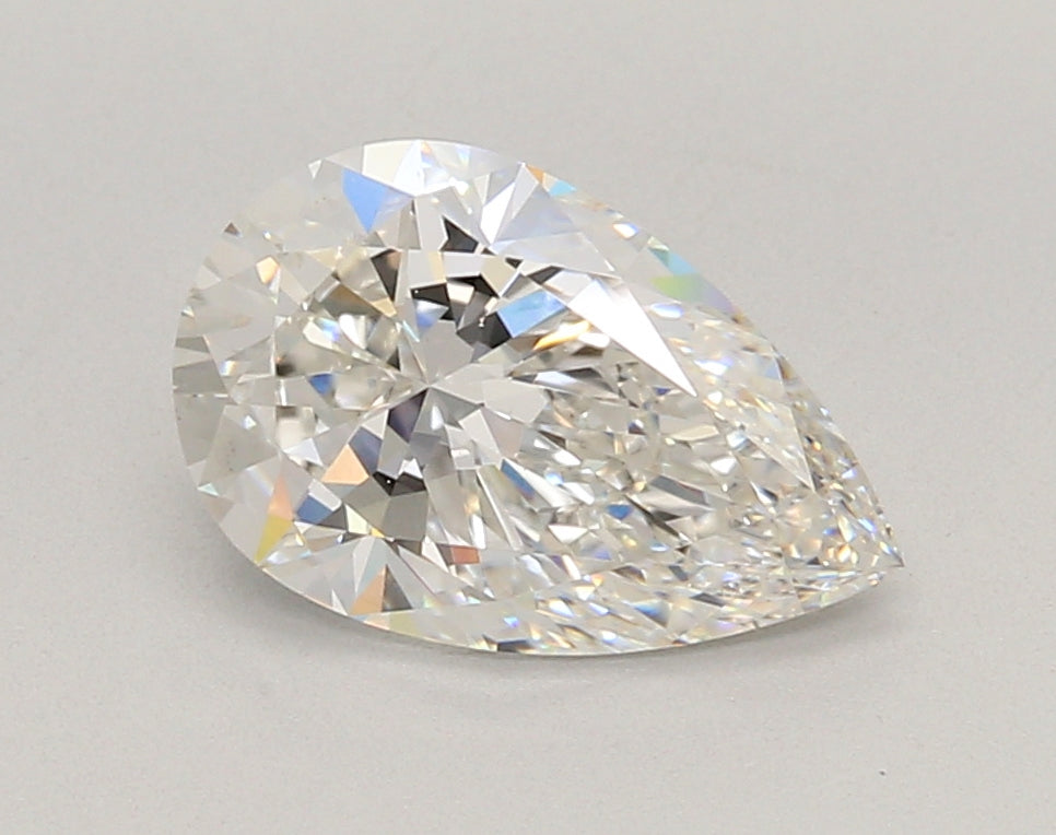 2.06 Carat Pear Shaped, Ideal Cut, F Color, VVS2 Clarity, IGI Certified Lab Grown Diamond