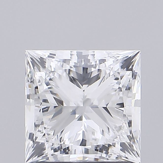 1.41 Carat Princess Shaped, Ideal Cut, D Color, VVS2 Clarity, IGI Certified Lab Grown Diamond