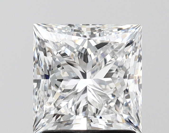 2.06 Carat Princess Shaped, Ideal Cut, D Color, VVS2 Clarity, IGI Certified Lab Grown Diamond