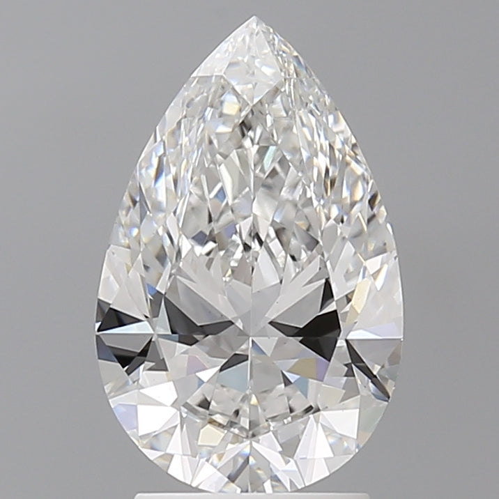 2.58 Carat Pear Shaped, Ideal Cut, E Color, VS1 Clarity, IGI Certified Lab Grown Diamond