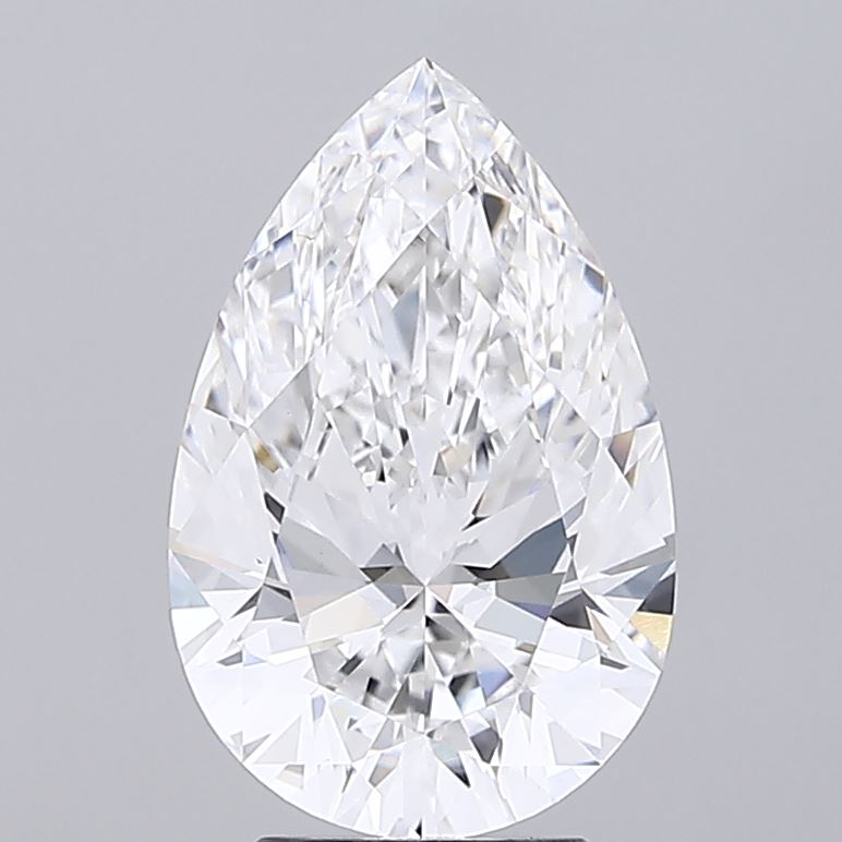 4.09 Carat Pear Shaped, Ideal Cut, E Color, VS1 Clarity, IGI Certified Lab Grown Diamond