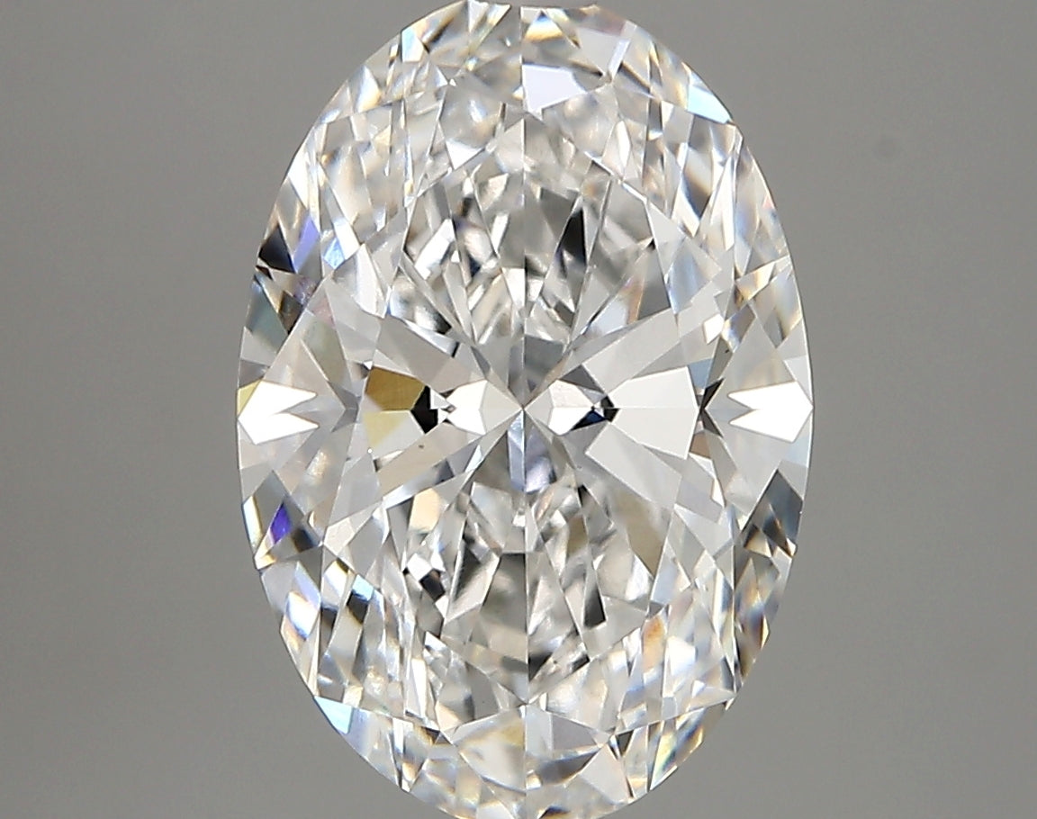 4.27 Carat Oval Shaped, Very Good Cut, F Color, VVS2 Clarity, IGI Certified Lab Grown Diamond