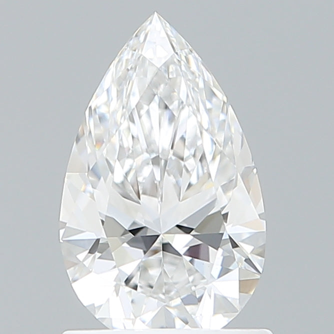1.10 Carat Pear Shaped, Ideal Cut, D Color, VVS2 Clarity, IGI Certified Lab Grown Diamond
