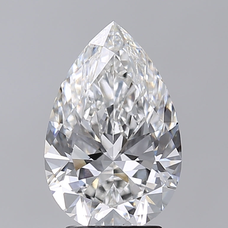 3.02 Carat Pear Shaped, Excellent Cut, E Color, VVS2 Clarity, IGI Certified Lab Grown Diamond