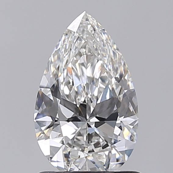 1.01 Carat Pear Shaped, Ideal Cut, F Color, VS1 Clarity, IGI Certified Lab Grown Diamond