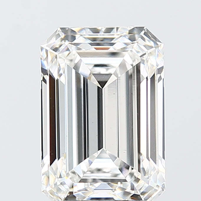 4.07 Carat Emerald Shaped, Ideal Cut, E Color, VS1 Clarity, IGI Certified Lab Grown Diamond