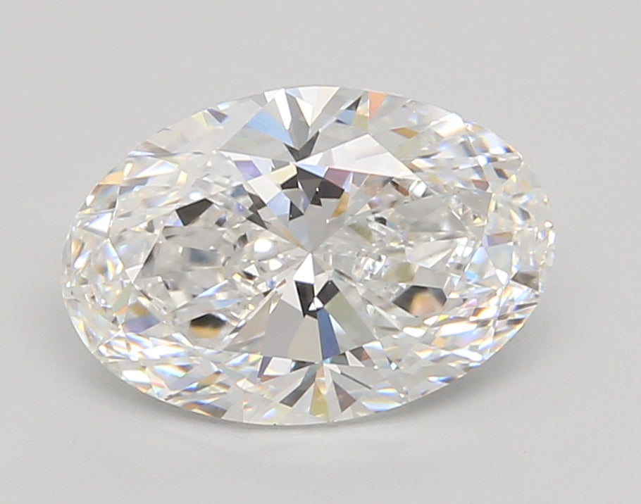 3.05 Carat Oval Shaped, Ideal Cut, D Color, VVS2 Clarity, IGI Certified Lab Grown Diamond