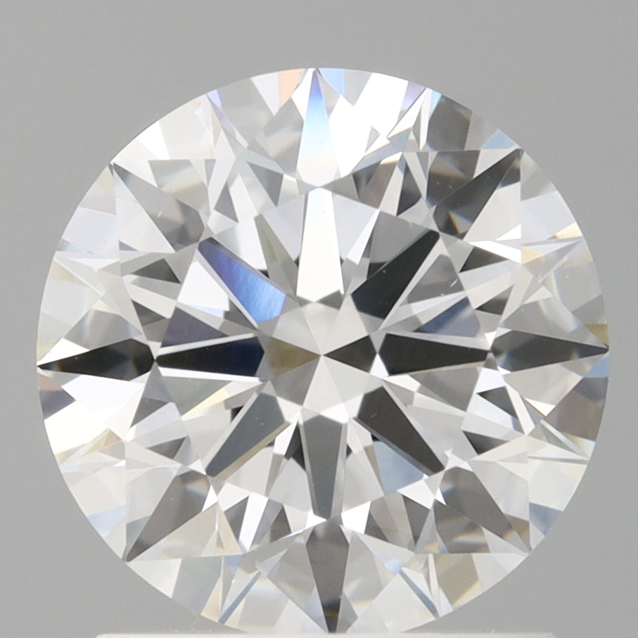 1.52 Carat Round Shaped, Ideal Cut, D Color, VVS2 Clarity, IGI Certified Lab Grown Diamond