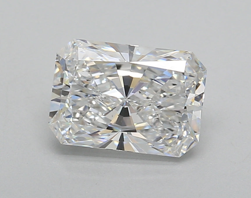 1.51 Carat Radiant Shaped, Excellent Cut, D Color, VS2 Clarity, IGI Certified Lab Grown Diamond
