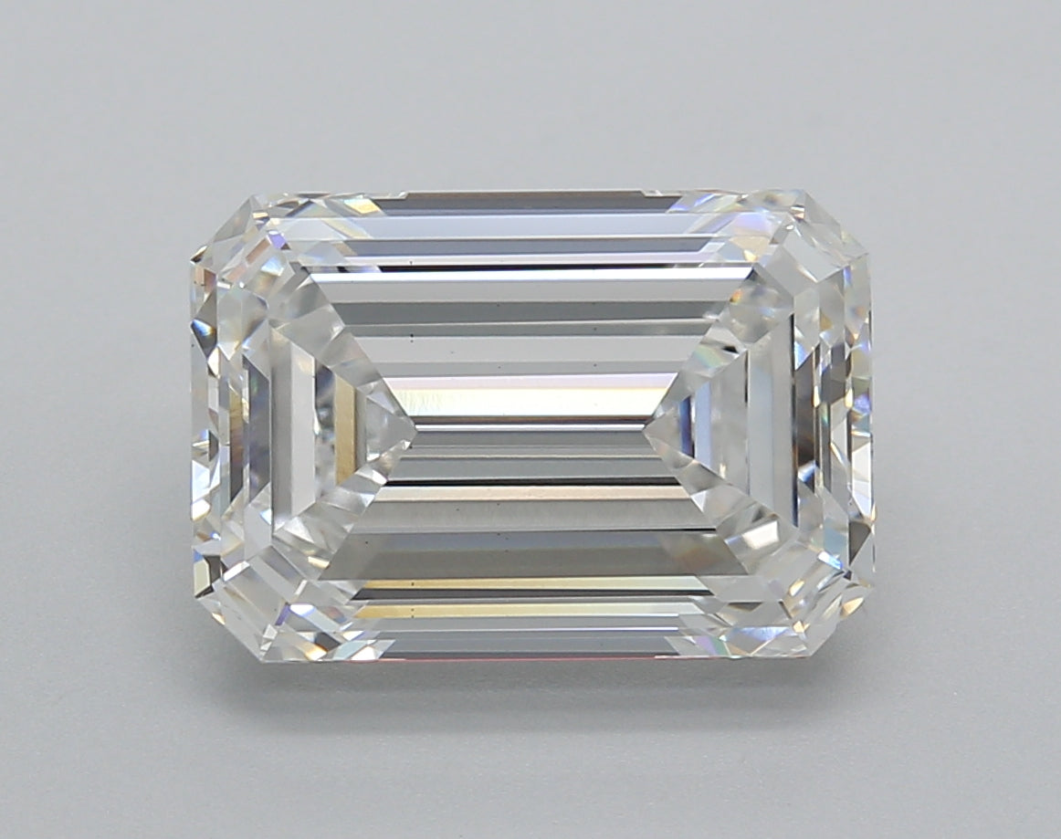 5.02 Carat Emerald Shaped, Very Good Cut, F Color, VS1 Clarity, IGI Certified Lab Grown Diamond