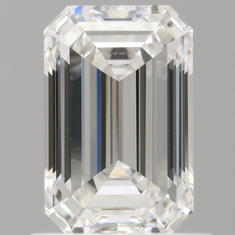1.10 Carat Emerald Shaped, Ideal Cut, D Color, VVS2 Clarity, IGI Certified Lab Grown Diamond