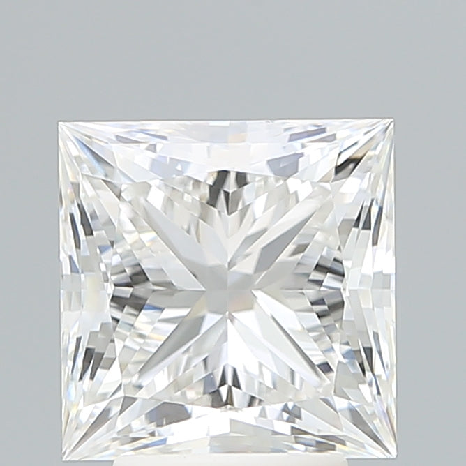 4.10 Carat Princess Shaped, Ideal Cut, E Color, VVS2 Clarity, IGI Certified Lab Grown Diamond