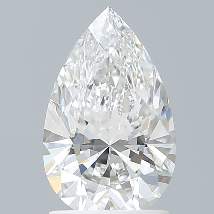 1.55 Carat Pear Shaped, Excellent Cut, E Color, VVS2 Clarity, IGI Certified Lab Grown Diamond