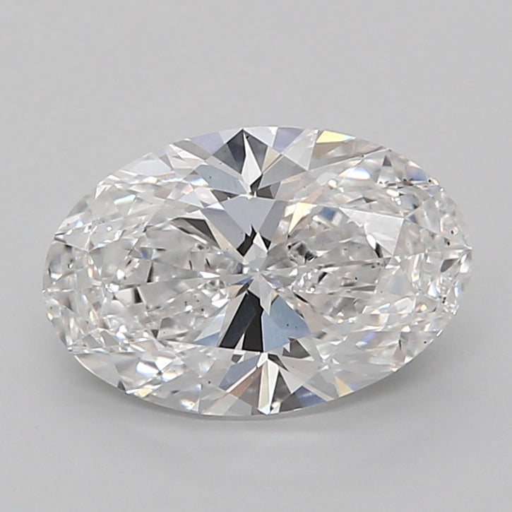 2.07 Carat Oval Shaped, Excellent Cut, D Color, VS2 Clarity, IGI Certified Lab Grown Diamond