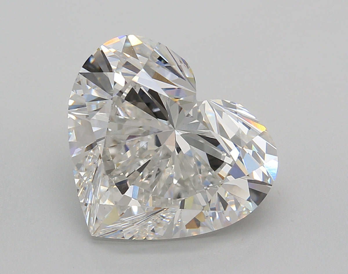 6.03 Carat Heart Shaped, F Color, VS1 Clarity, IGI Certified Lab Grown Diamond