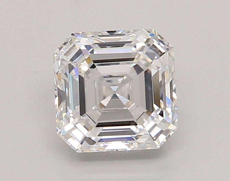 2.05 Carat Asscher Shaped, Ideal Cut, D Color, VVS2 Clarity, IGI Certified Lab Grown Diamond