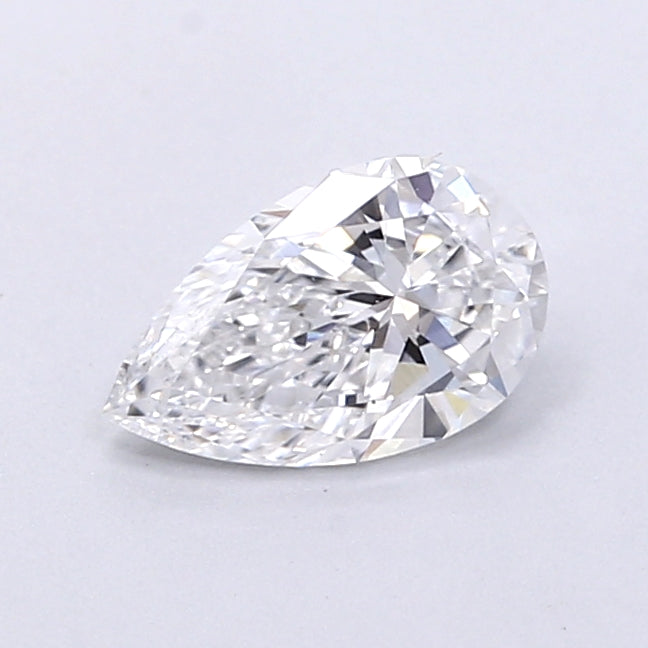 0.59 Carat Pear Shaped, Very Good Cut, D Color, VVS2 Clarity, IGI Certified Lab Grown Diamond