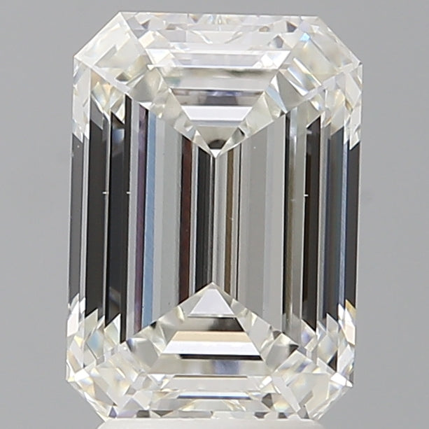 3.40 Carat Emerald Shaped, Ideal Cut, F Color, VS1 Clarity, IGI Certified Lab Grown Diamond
