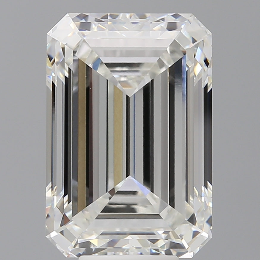 9.60 Carat Emerald Shaped, Ideal Cut, F Color, VVS2 Clarity, IGI Certified Lab Grown Diamond