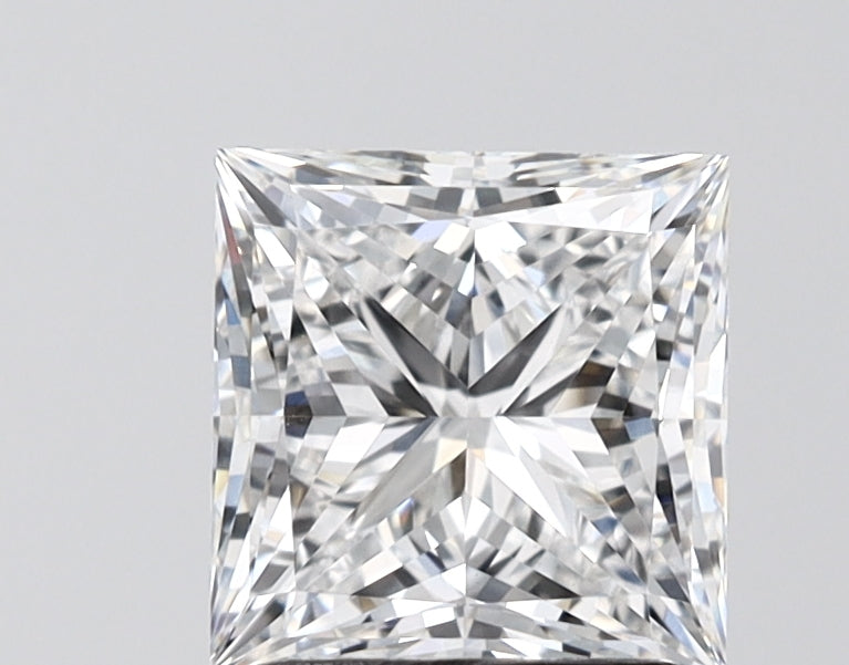 2.03 Carat Princess Shaped, Ideal Cut, D Color, VVS2 Clarity, IGI Certified Lab Grown Diamond