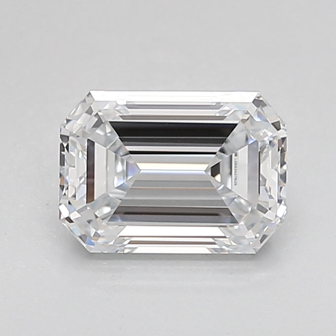 1.56 Carat Emerald Shaped, Ideal Cut, E Color, VVS2 Clarity, IGI Certified Lab Grown Diamond