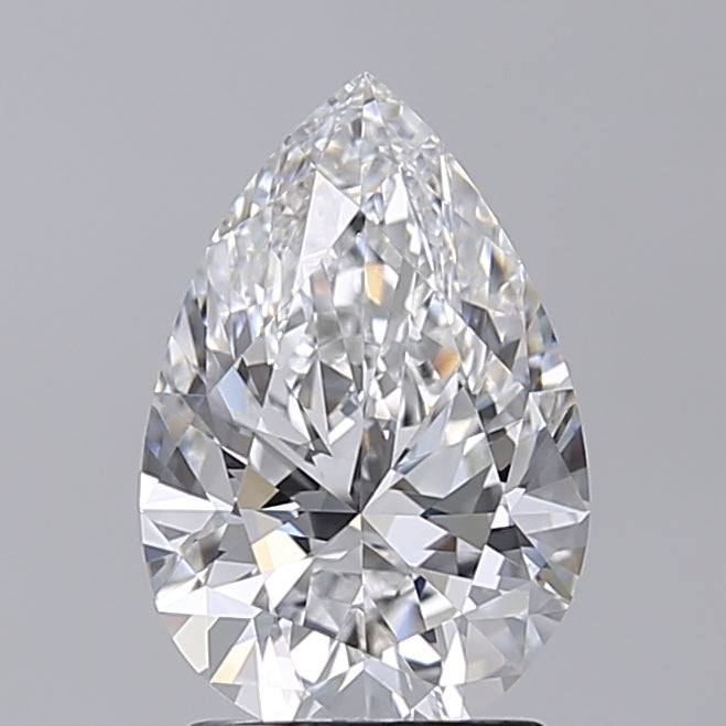 2.02 Carat Pear Shaped, Excellent Cut, D Color, VVS2 Clarity, IGI Certified Lab Grown Diamond