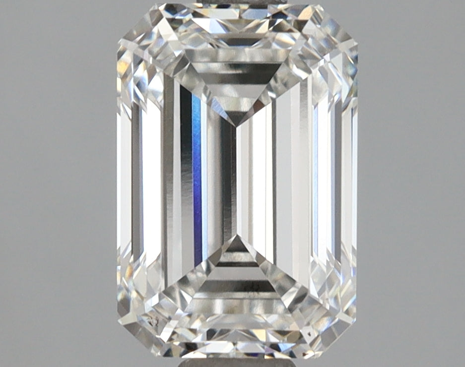 2.05 Carat Emerald Shaped, Ideal Cut, F Color, VVS1 Clarity, IGI Certified Lab Grown Diamond