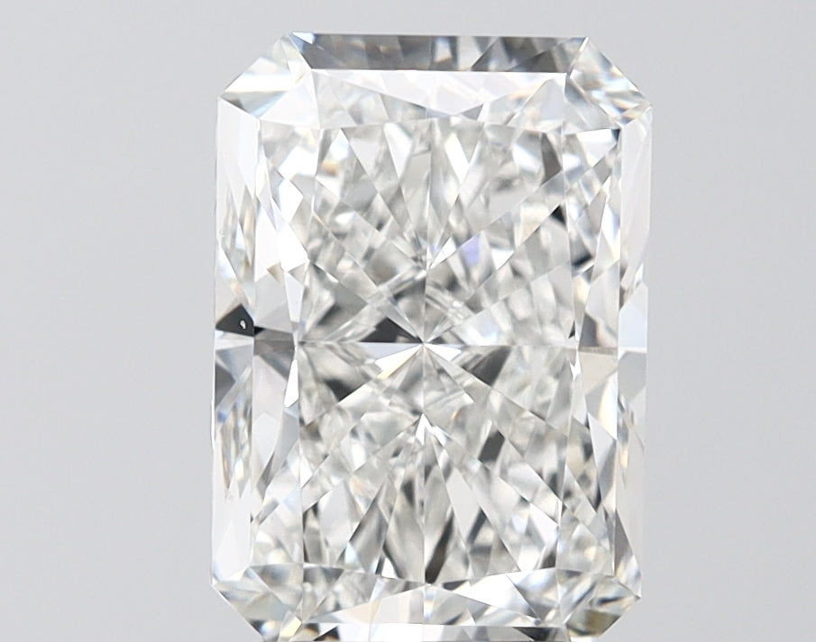 3.04 Carat Radiant Shaped, Ideal Cut, F Color, VVS2 Clarity, IGI Certified Lab Grown Diamond