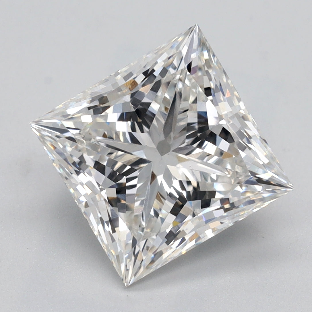 3.34 Carat Princess Shaped, Ideal Cut, G Color, VS1 Clarity, IGI Certified Lab Grown Diamond