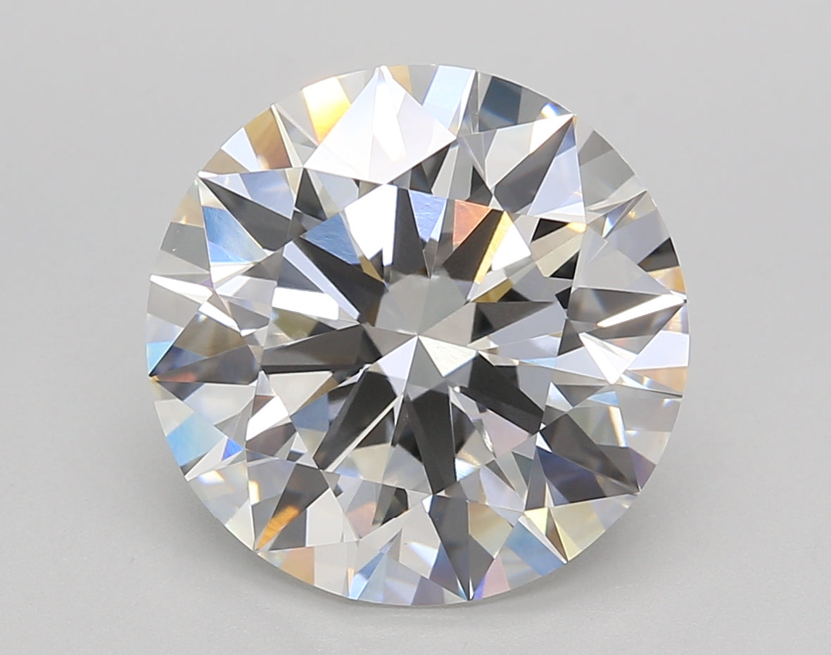 6.02 Carat Round Shaped, Ideal Cut, F Color, VVS2 Clarity, IGI Certified Lab Grown Diamond