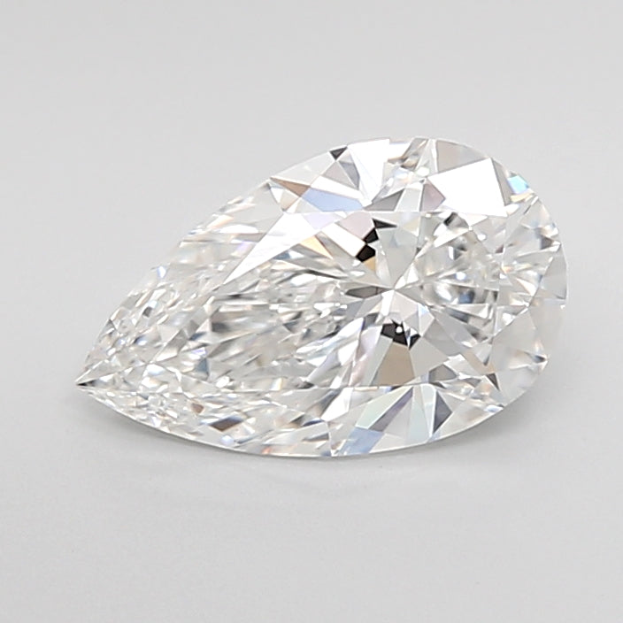 1.67 Carat Pear Shaped, Ideal Cut, E Color, VVS2 Clarity, IGI Certified Lab Grown Diamond