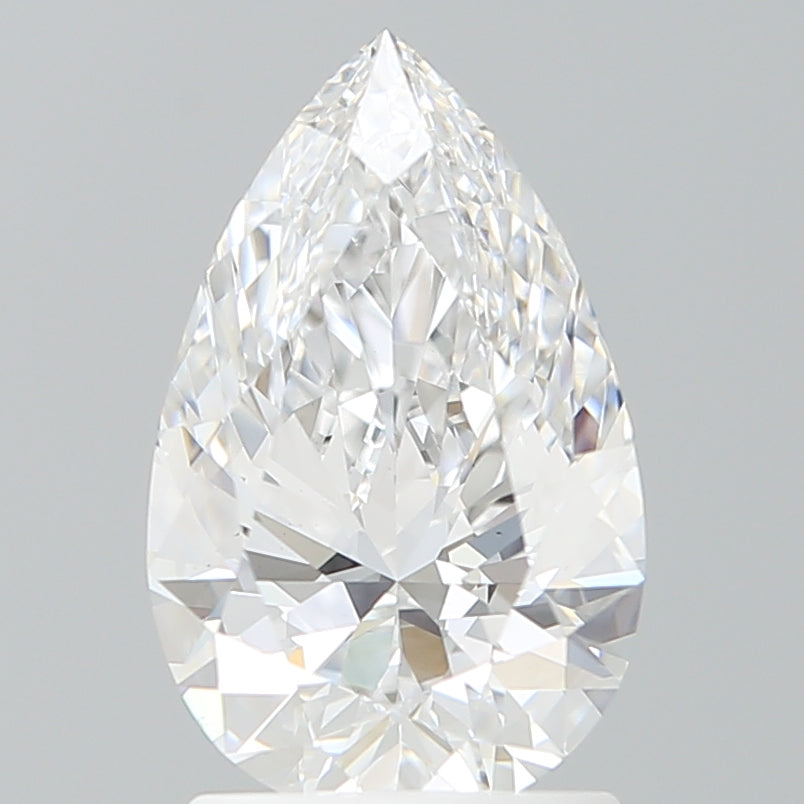 1.79 Carat Pear Shaped, Excellent Cut, D Color, VVS2 Clarity, IGI Certified Lab Grown Diamond