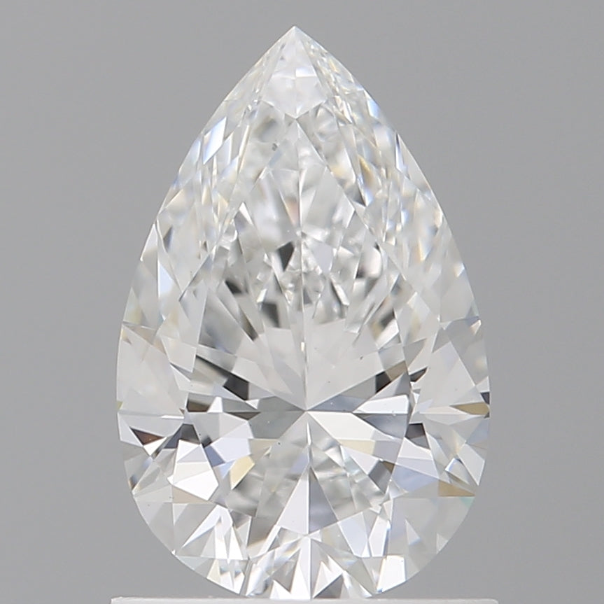 1.10 Carat Pear Shaped, Ideal Cut, E Color, VVS2 Clarity, IGI Certified Lab Grown Diamond