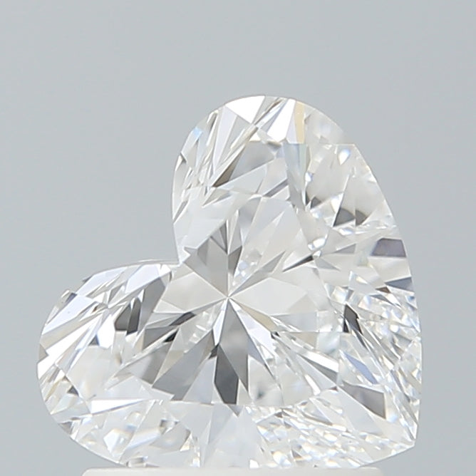 1.57 Carat Heart Shaped, Ideal Cut, D Color, VS1 Clarity, IGI Certified Lab Grown Diamond