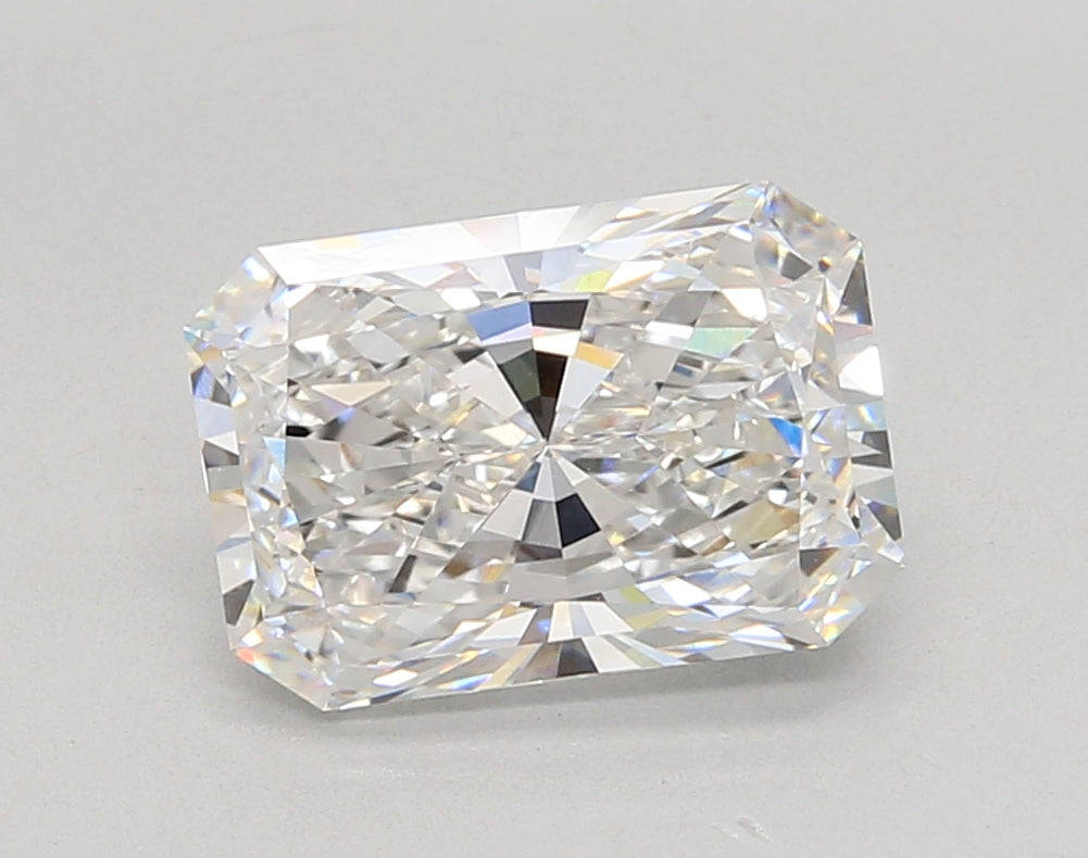 3.05 Carat Radiant Shaped, Ideal Cut, E Color, VVS1 Clarity, IGI Certified Lab Grown Diamond