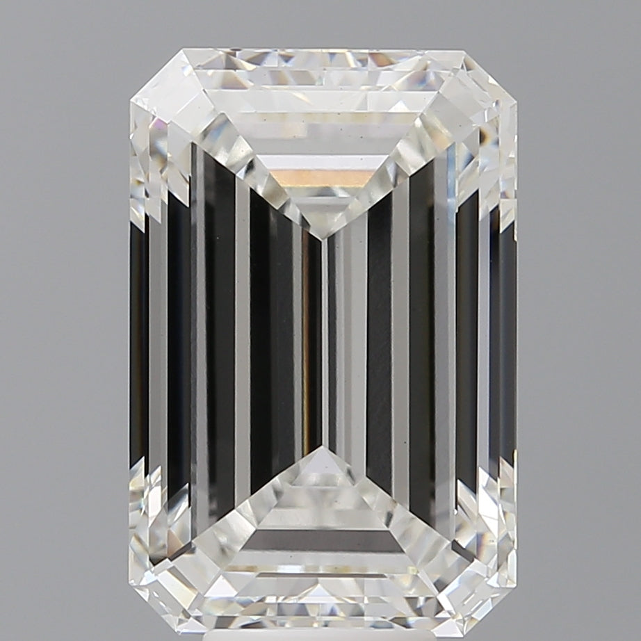 9.58 Carat Emerald Shaped, Ideal Cut, F Color, VVS2 Clarity, IGI Certified Lab Grown Diamond