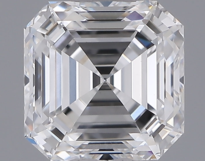 1.07 Carat Asscher Shaped, Ideal Cut, D Color, VVS2 Clarity, IGI Certified Lab Grown Diamond