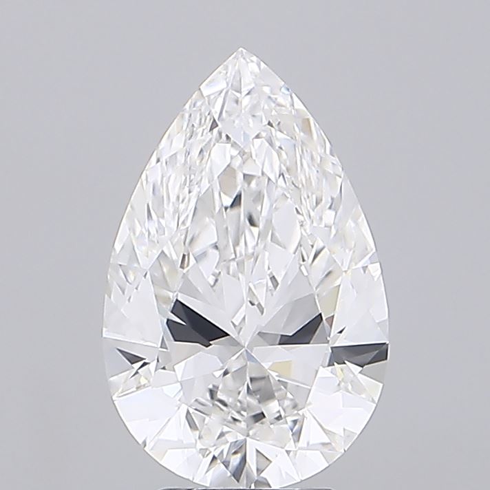4.08 Carat Pear Shaped, Ideal Cut, E Color, VVS2 Clarity, IGI Certified Lab Grown Diamond