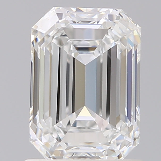 1.58 Carat Emerald Shaped, Ideal Cut, D Color, VVS2 Clarity, IGI Certified Lab Grown Diamond