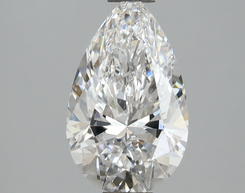 1.60 Carat Pear Shaped, Ideal Cut, D Color, VVS2 Clarity, IGI Certified Lab Grown Diamond